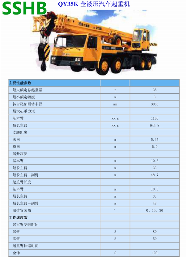QY35K全液压汽车起重机