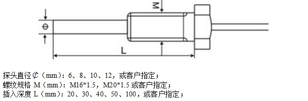 WZP211F防腐螺纹安装温度传感器