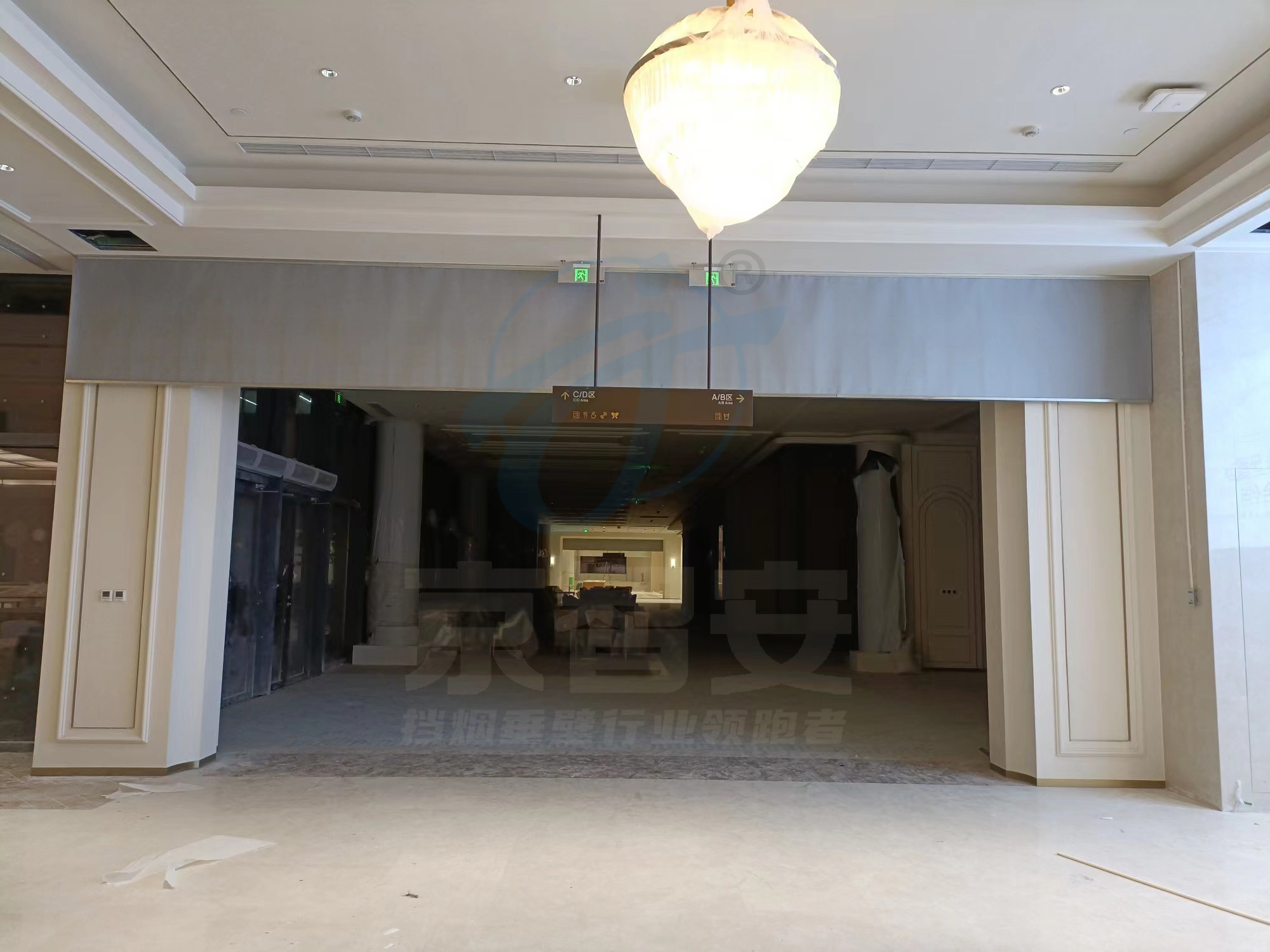 研发楼精装固定防火布