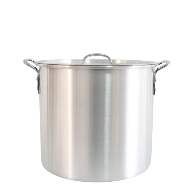 30qt Aluminium Turkey Fryer Pot with Burner Inner Basket for Hotel Cookware Set Frypan with Glass Lid Cookware