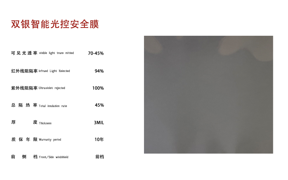 双银智能光控安全膜
