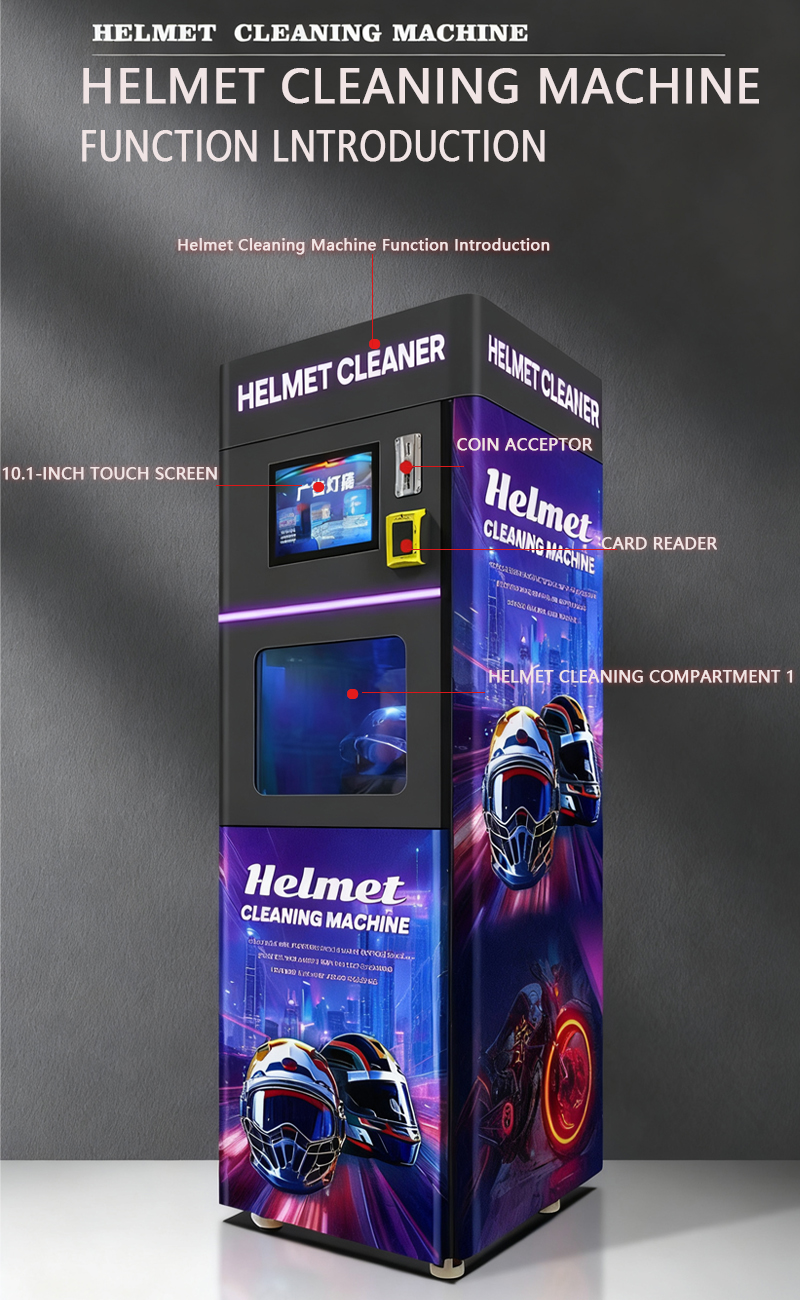 Helmet cleaning machine