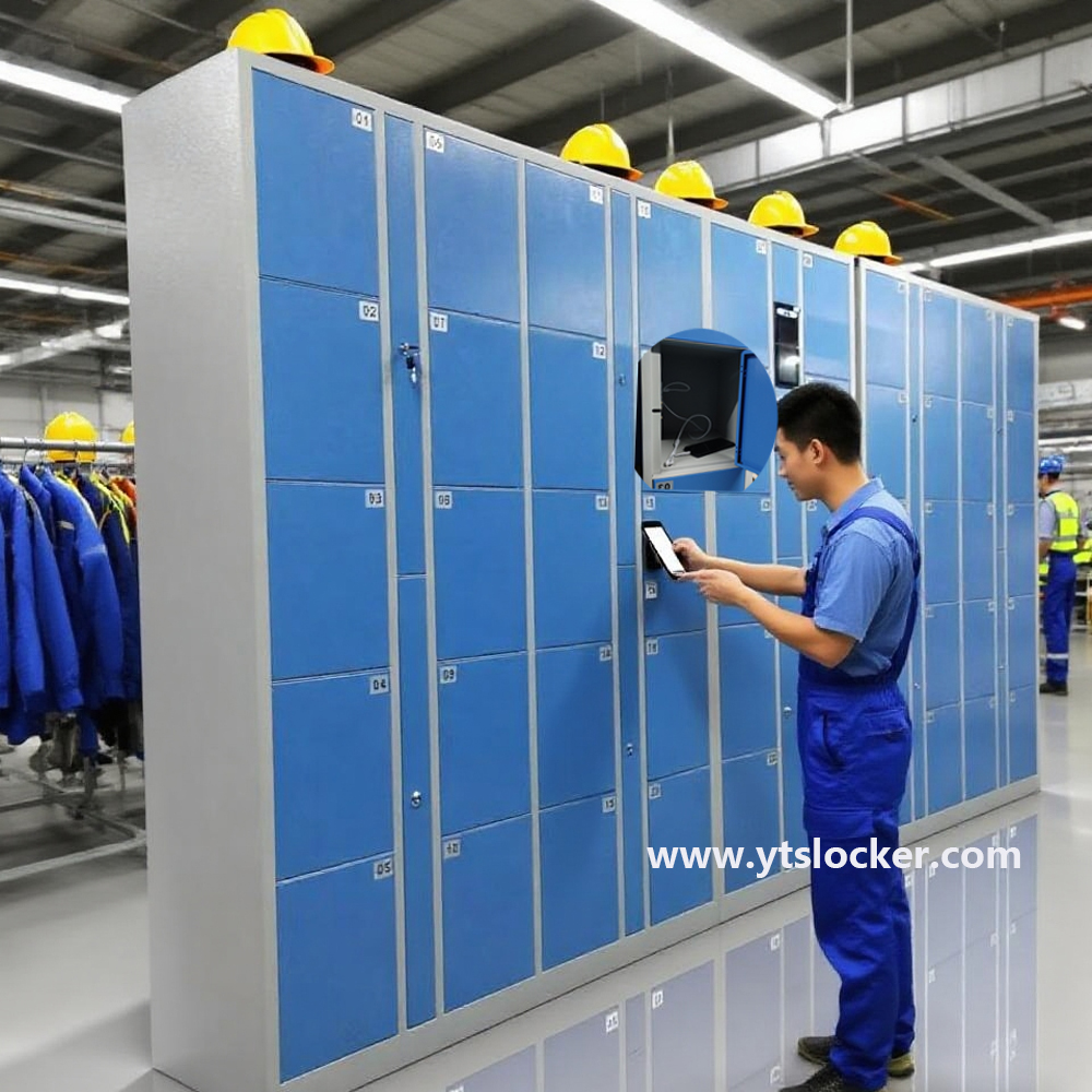 Smart cell phone charging locker 