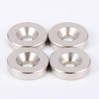 Super Strong Magnetic N35 N38 N40 N42 N45 N48 N50 N52 10x3 Countersunk Ring Block Neodymium Magnet Perforated Neodymium Magnet