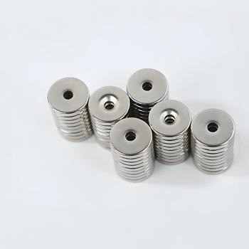 Super Strong Magnetic N35 N38 N40 N42 N45 N48 N50 N52 10x3 Countersunk Ring Block Neodymium Magnet Perforated Neodymium Magnet
