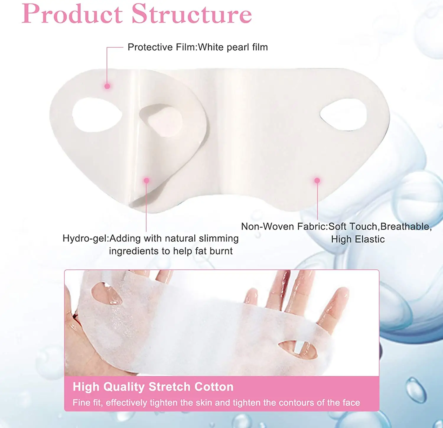 v Shape Lifting Face Mask White v Line Chin Patch Wholesale Face Mask