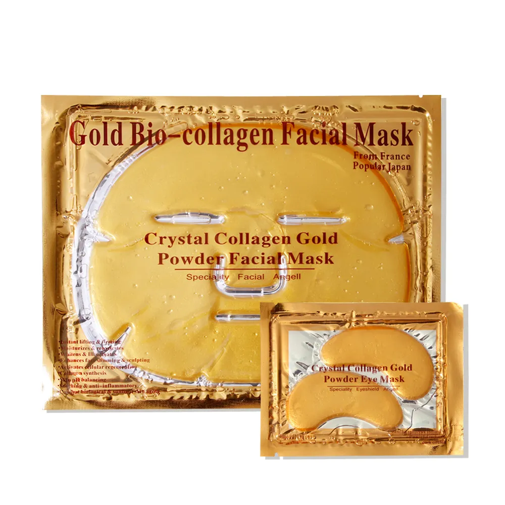 Private Label Gold Gel Collagen Facial Masks Gold Face Mask Moisturizing Facial Sheet Patch