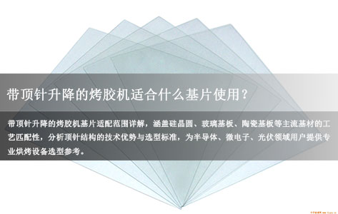 带顶针升降的烤胶机适合什么基片使用？工艺适配与选型指南