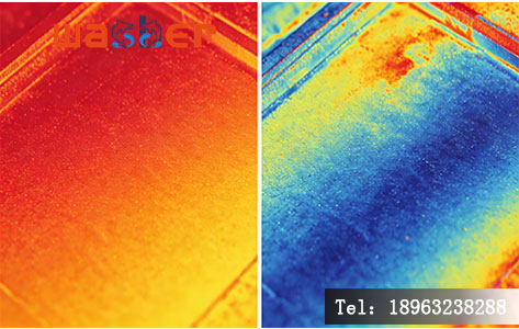 烤胶机热板红外热成像温度分布图