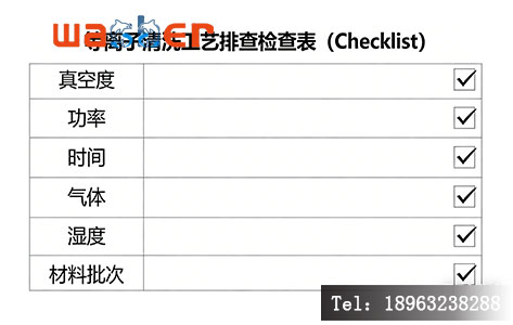 等离子清洗工艺参数排查表