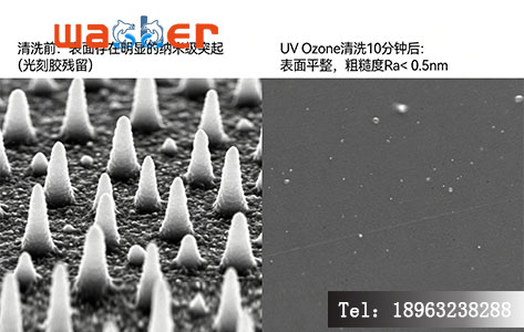 纳米级光刻胶残留AFM去除效果对比