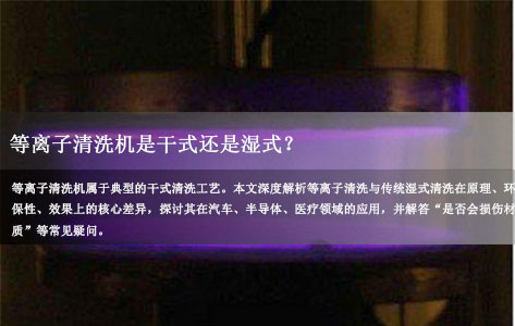常见问题丨等离子清洗机是干式还是湿式？