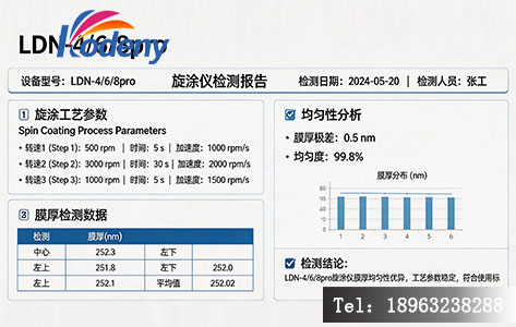 LDN-4/6/8pro旋涂仪检测报告样例展示