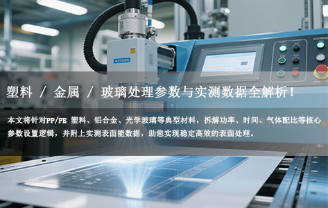 表面能提升等离子清洗机：塑料 / 金属 / 玻璃处理参数与实测数据全解析！