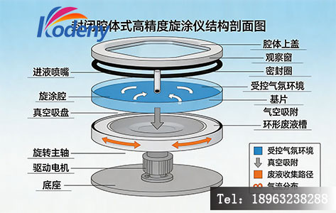 封闭腔体式高精度旋涂仪结构剖面图
