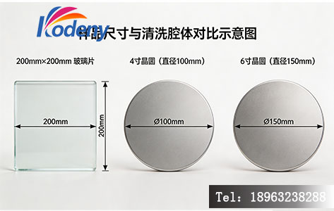 200mm玻璃与4寸晶圆尺寸对比图
