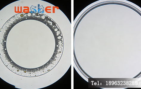 光刻胶残留显微镜对比图 - 匀胶机旋涂效果