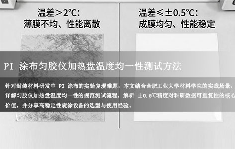 PI涂布匀胶仪加热盘温度均一性测试方法——合肥工业大学材料学院封装材料实验分享！