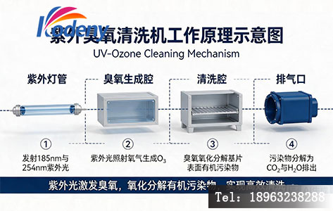 紫外臭氧清洗机工作原理示意图