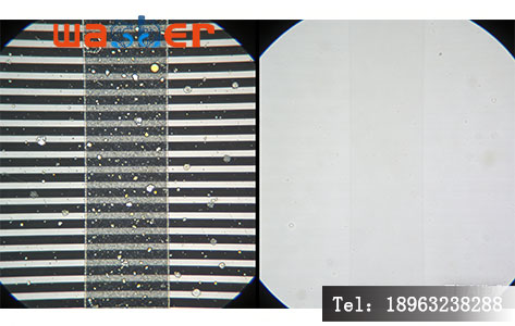 ITO玻璃光刻胶残留清洗前后对比
