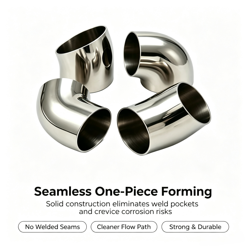 Sanitary Titanium 45° Elbow Gr2 Mirror Polished ASME BPE CIP SIP Compatible for Pharmaceutical Biotech Piping