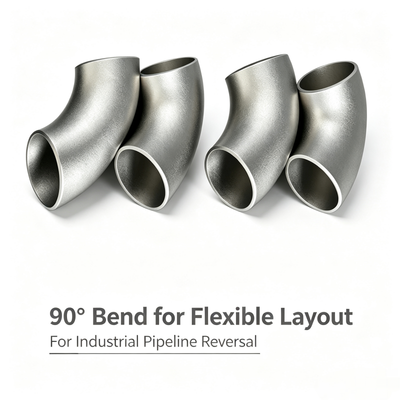 Gr2 Titanium 90 Degree Buttweld Elbow ASTM B363 ASME B16.9 Seamless Long Radius for Chemical Pipeline
