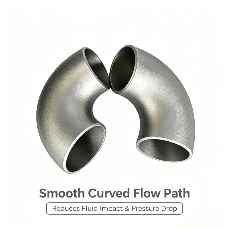 Gr2 Titanium 90 Degree Buttweld Elbow ASTM B363 ASME B16.9 Seamless Long Radius for Chemical Pipeline
