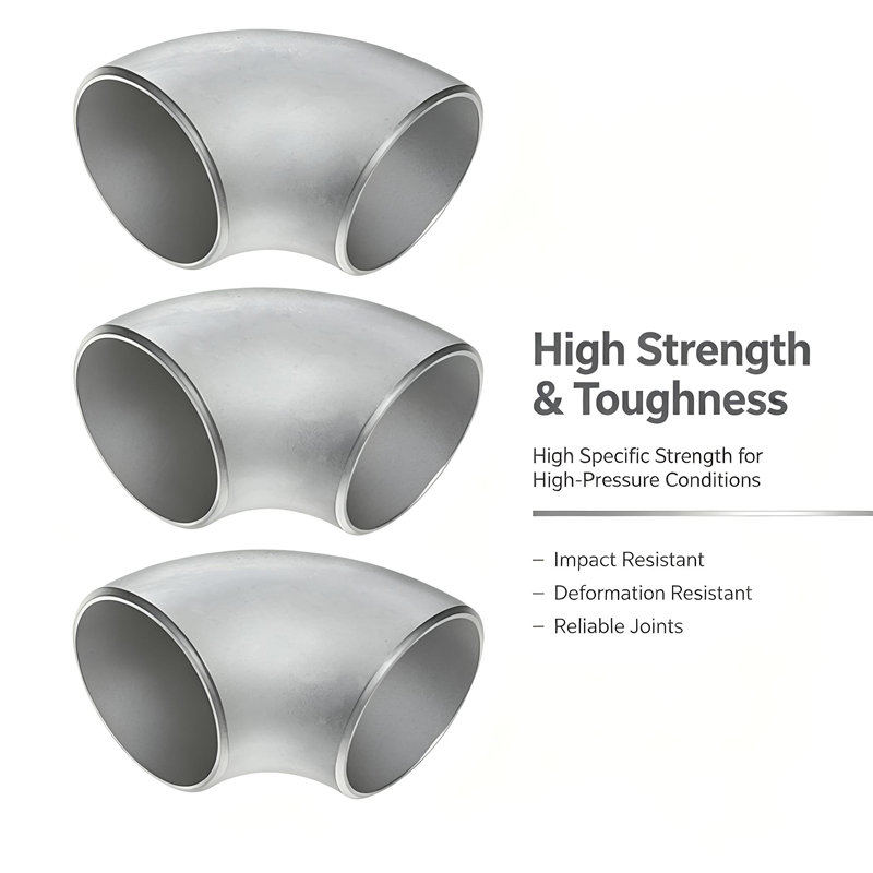 Titanium 45 Degree Buttweld Elbow Gr2 ASTM B363 Corrosion Resistant for Chemical Marine Piping