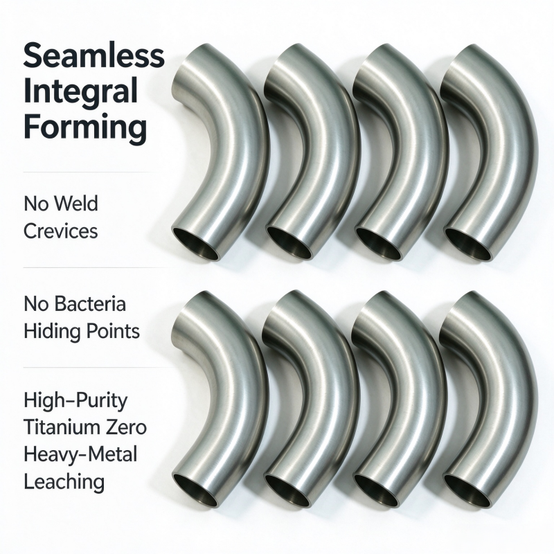 Gr2 Sanitary Titanium 180° Return Bend ASME BPE Mirror Polished
