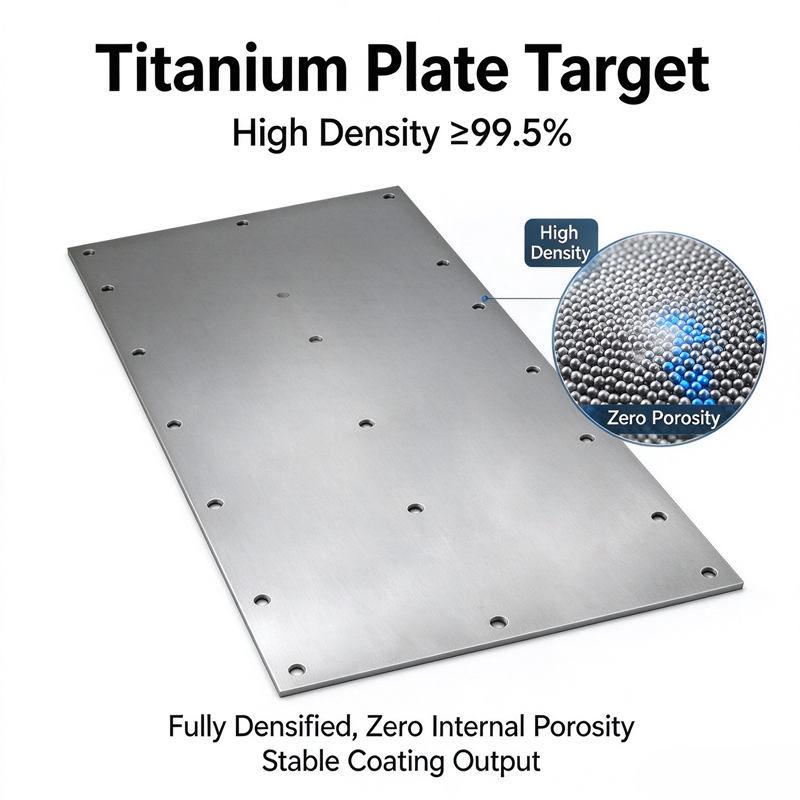 High Purity Titanium Plate Sputtering Target Gr2 ASTM B381 Uniform Grain For Semiconductor PVD Coating Custom Size Manufacturer