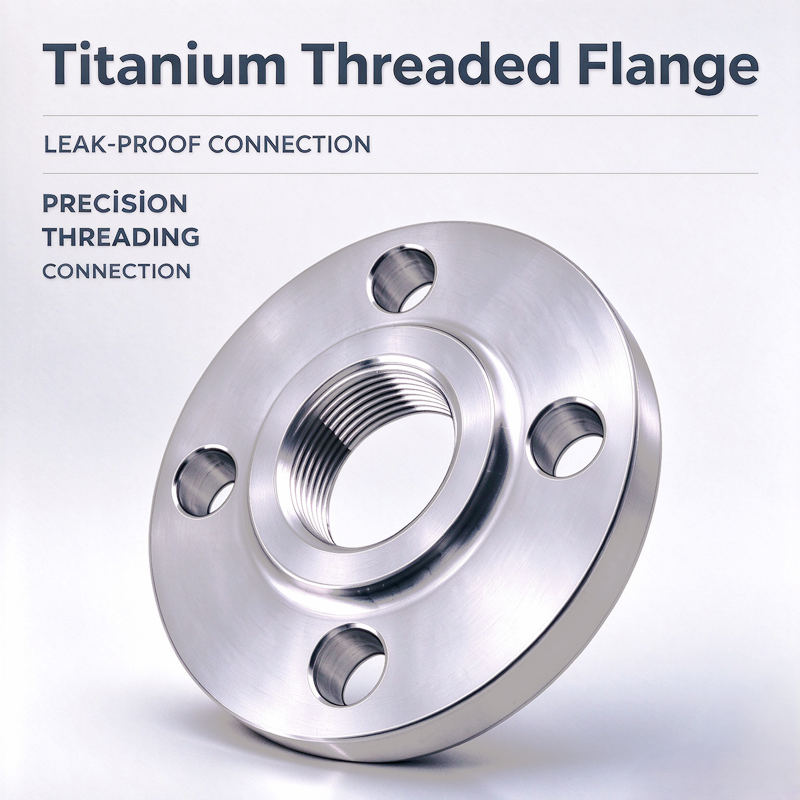 Titanium Threaded Flange, Gr5 Ti-6Al-4V High Strength Lightweight, For Offshore Oil & Gas Instrument Line, Accept Custom NPT/BSP Thread