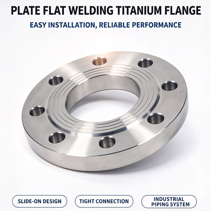 Plate Flat Welding Titanium Flanges, Gr2 ASTM B381 Corrosion Resistant, For Low Pressure Chemical Pipeline, Factory Direct Wholesale Supplier