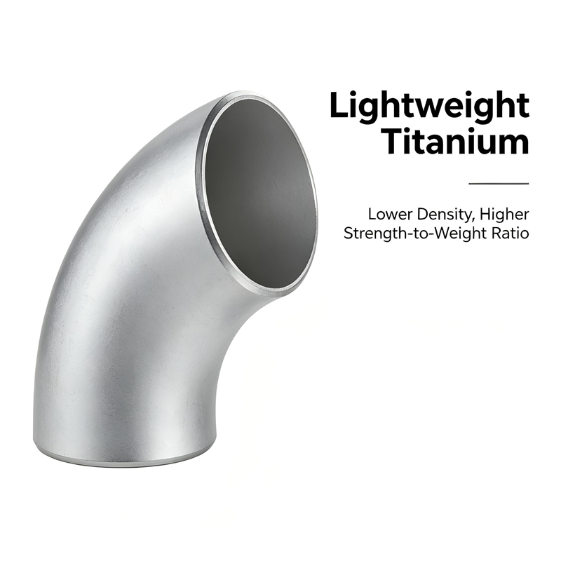 Titanium 45 Degree Buttweld Elbow Gr2 ASTM B363 Corrosion Resistant for Chemical Marine Piping