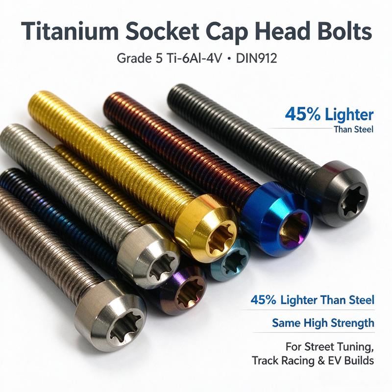 Custom Size Gr5 Titanium Torx Socket Head Screws Color Anodized for Bike Motorcycle Refit