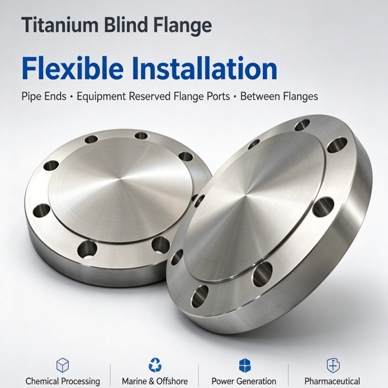 DN15 1/2" Gr2 Titanium Blind Flange ASME B16.5, Factory Direct Anti-Corrosion Blind Flange for Chemical Pipeline