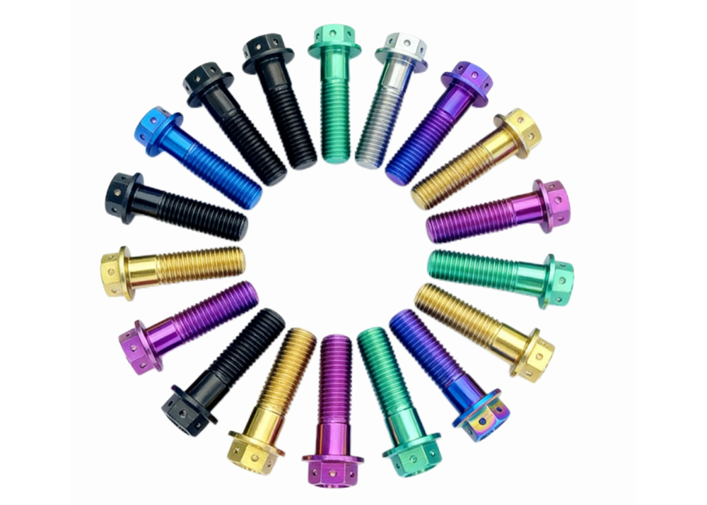 Titanium GR5 Flanged Hex Head Bolt with Six Hole