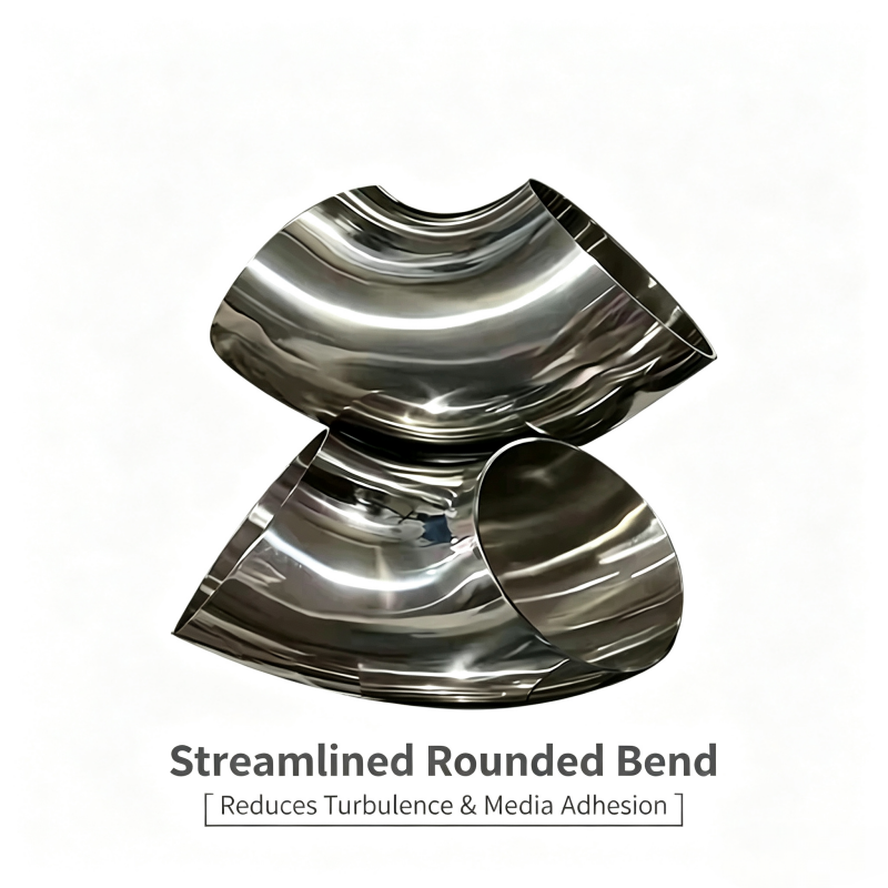 Custom Sanitary Titanium 90 Degree Pipe Bend Gr1 Non-toxic Smooth Inner Surface for Beverage Production