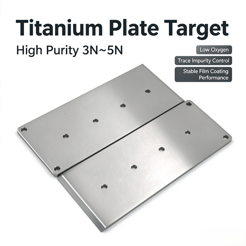 High Purity Titanium Plate Sputtering Target Gr2 ASTM B381 Uniform Grain For Semiconductor PVD Coating Custom Size Manufacturer