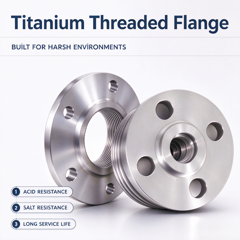Titanium Threaded Flange, Gr5 Ti-6Al-4V High Strength Lightweight, For Offshore Oil & Gas Instrument Line, Accept Custom NPT/BSP Thread