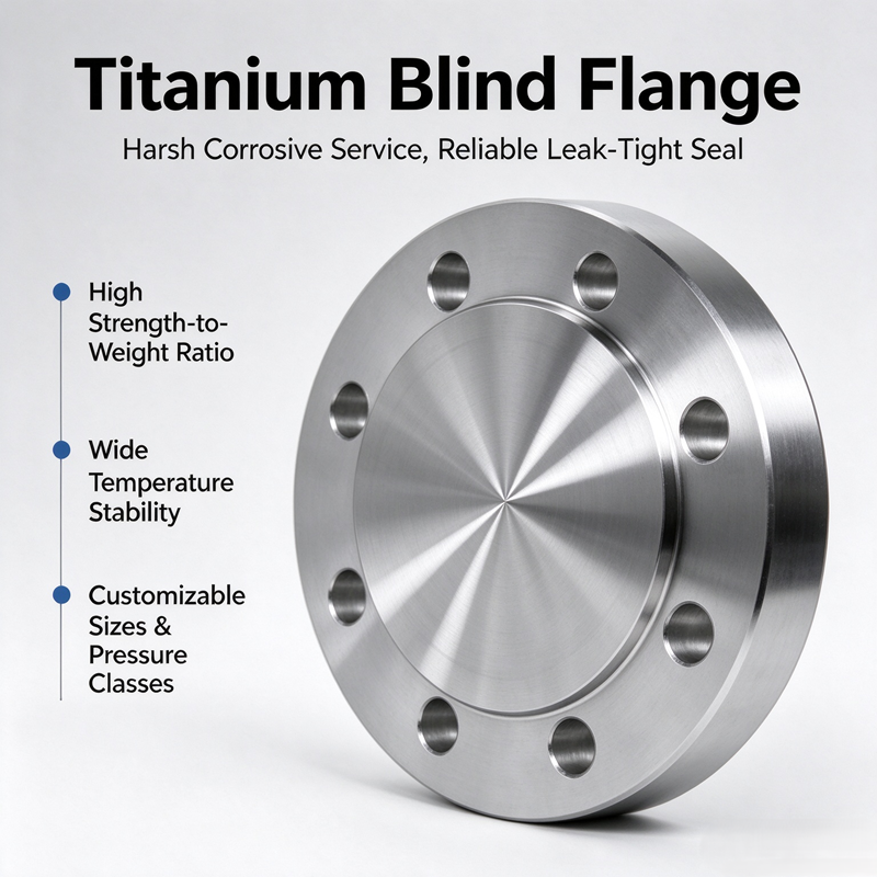 DN15 1/2" Gr2 Titanium Blind Flange ASME B16.5, Factory Direct Anti-Corrosion Blind Flange for Chemical Pipeline