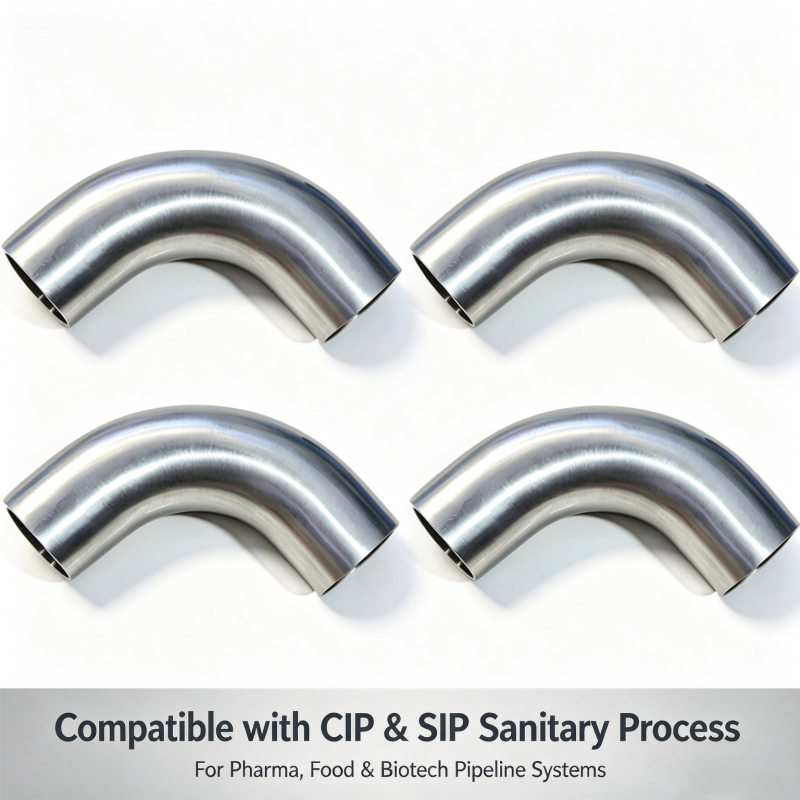 Gr2 Sanitary Titanium 180° Return Bend ASME BPE Mirror Polished