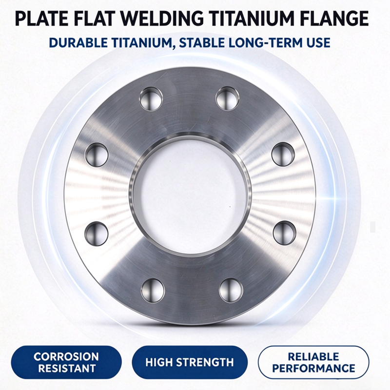 Plate Flat Welding Titanium Flanges, Gr2 ASTM B381 Corrosion Resistant, For Low Pressure Chemical Pipeline, Factory Direct Wholesale Supplier
