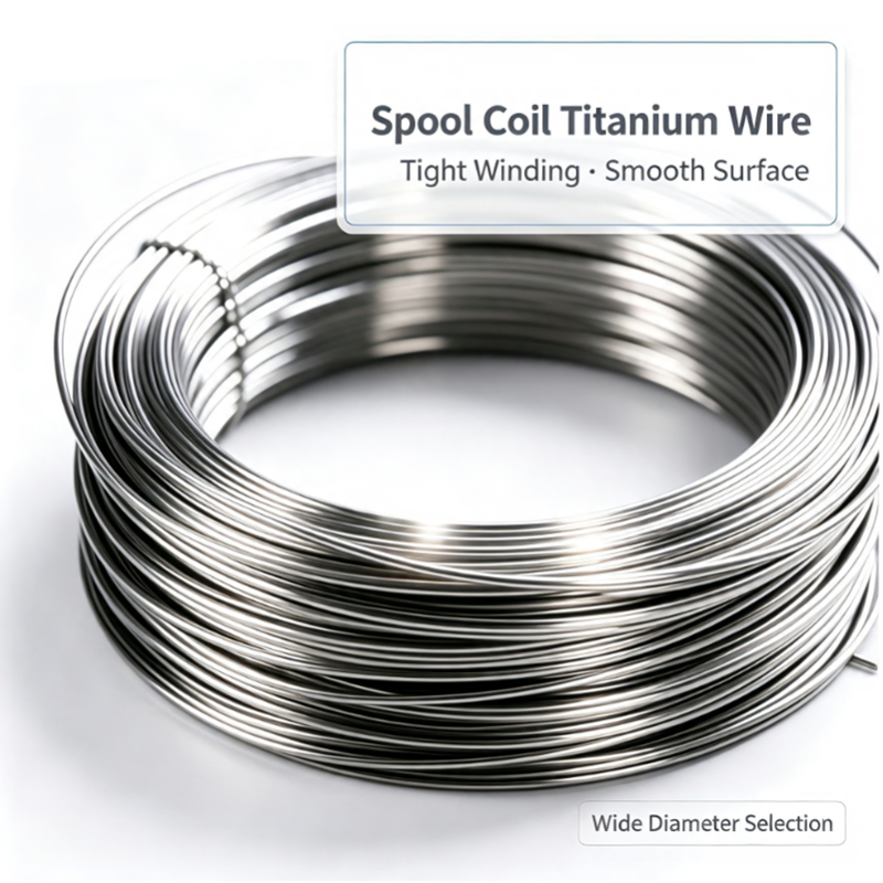 Bright Surface Gr2 Pure Titanium Welding Wire ASTM B863 Titanium Spool Wire Chemical Resistant Titanium Wire for Petrochemical Industry
