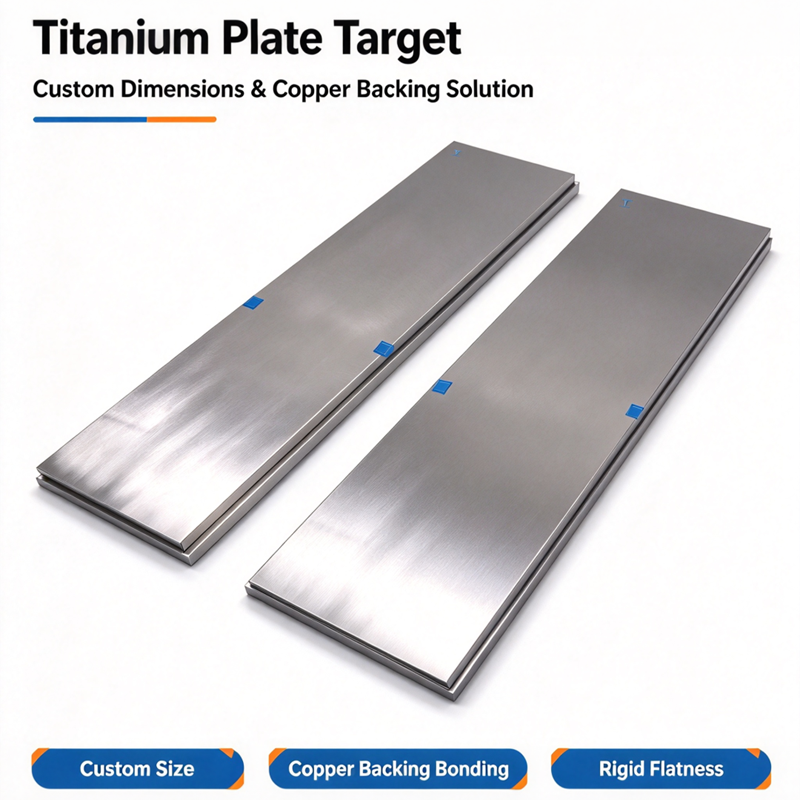 High Purity Titanium Plate Sputtering Target Gr2 ASTM B381 Uniform Grain For Semiconductor PVD Coating Custom Size Manufacturer