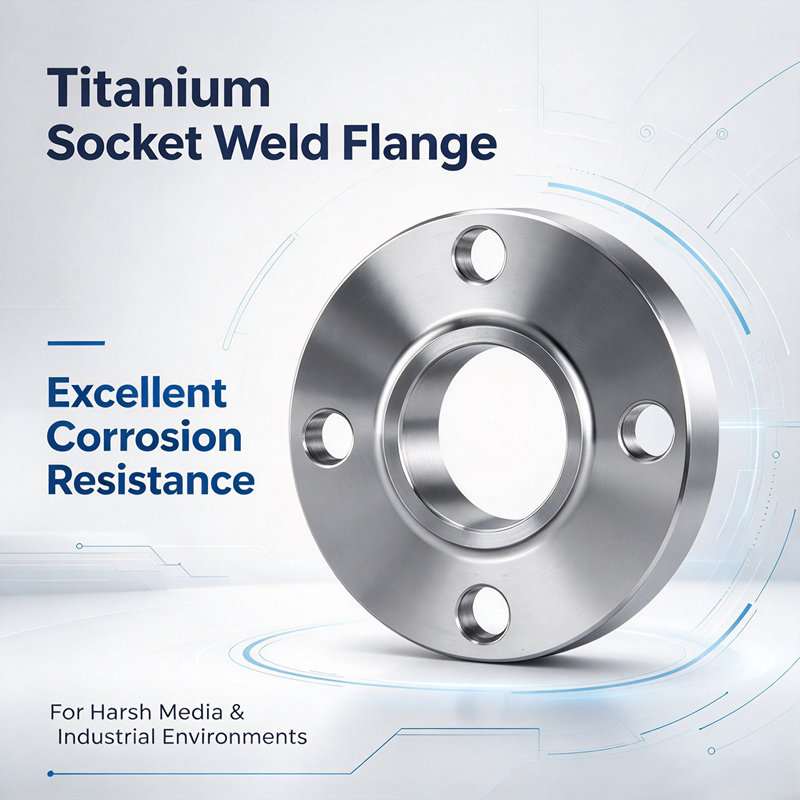 Titanium Socket Weld Flange Gr2 Gr5 Class150-2500 / PN10-PN160 Corrosion Resistant For Oil Gas Chemical Marine