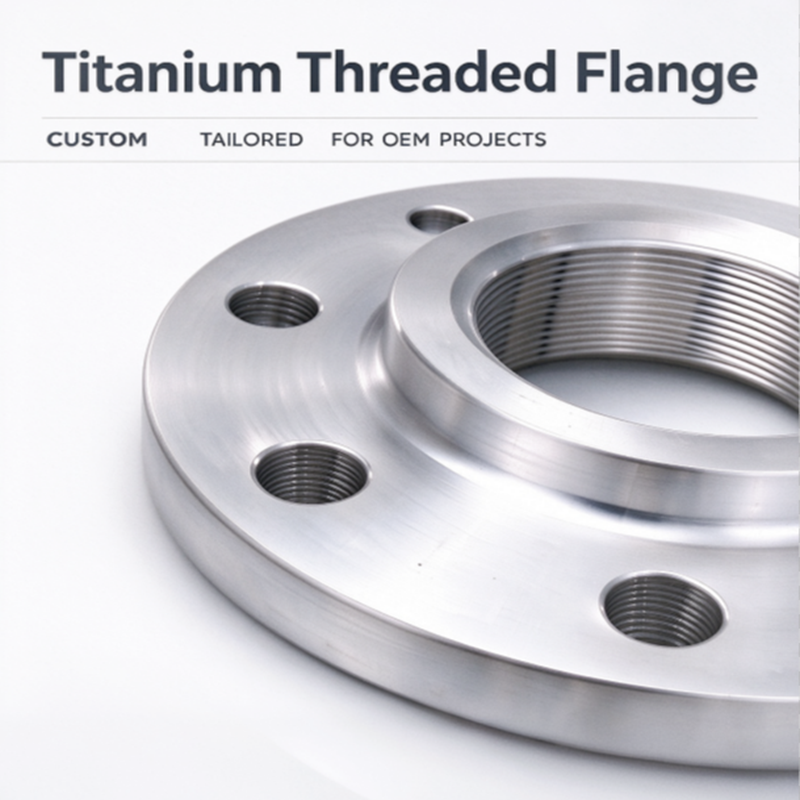 Titanium Threaded Flange, Gr5 Ti-6Al-4V High Strength Lightweight, For Offshore Oil & Gas Instrument Line, Accept Custom NPT/BSP Thread