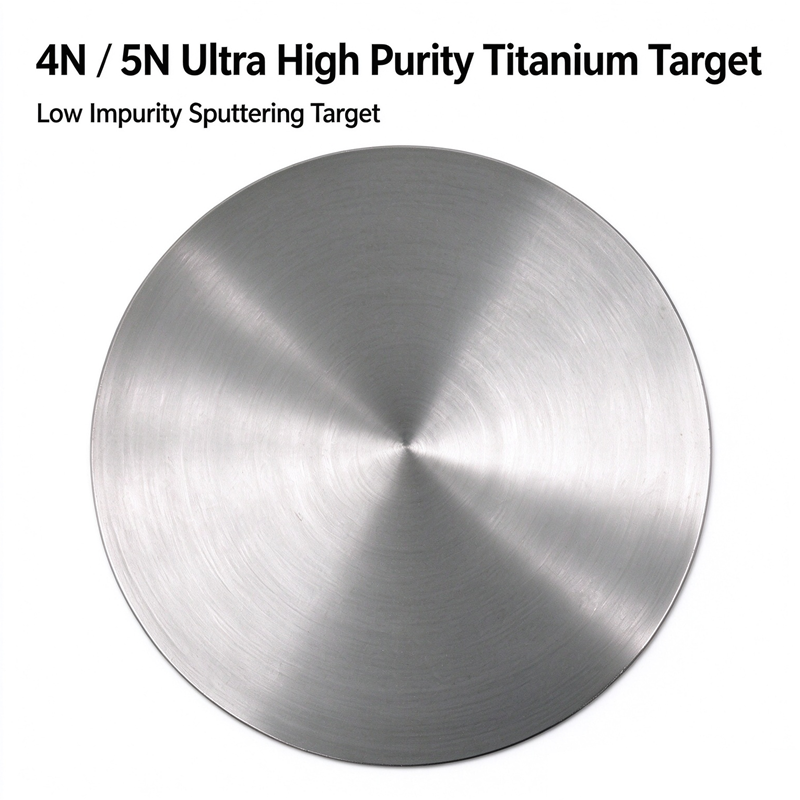 Titanium Round Sputtering Target, 99.99% Purity, Low Oxygen Content, For LCD Display Thin Film Deposition, Chinese Titanium Material Bulk Supply