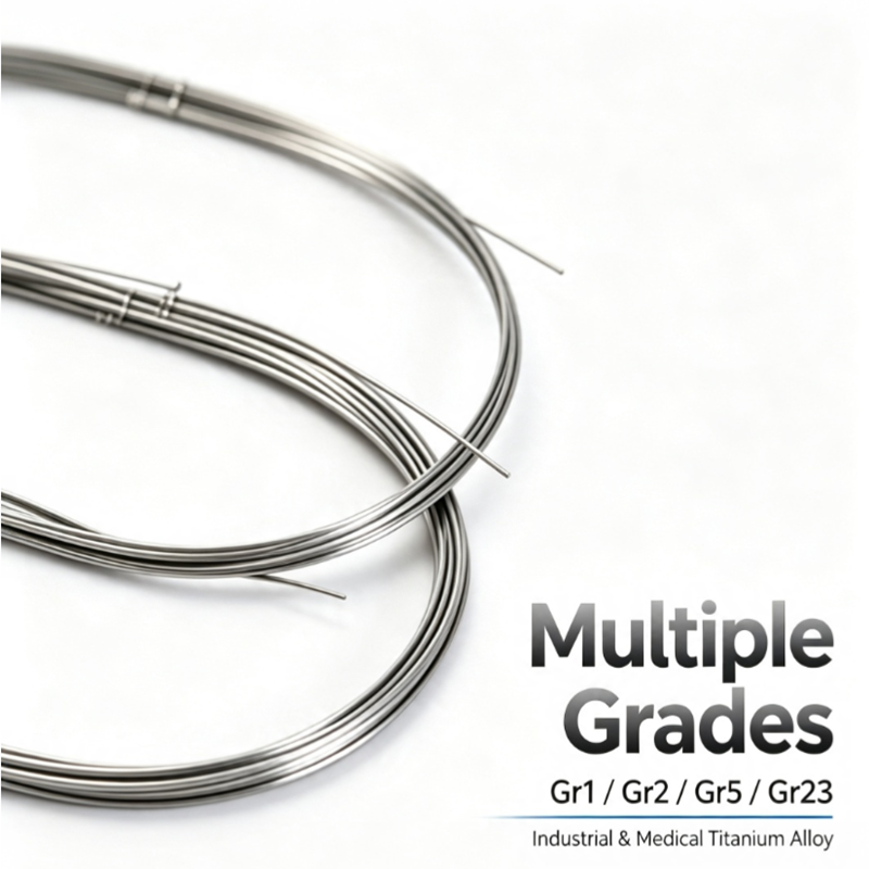 Bright Surface Gr2 Pure Titanium Welding Wire ASTM B863 Titanium Spool Wire Chemical Resistant Titanium Wire for Petrochemical Industry