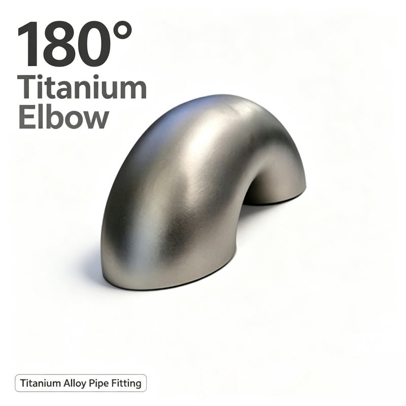 ASTM B363 Pure Titanium 180° Return Bend TA1 Seamless Buttweld Fitting for Chlorine-containing Chemical Pipeline