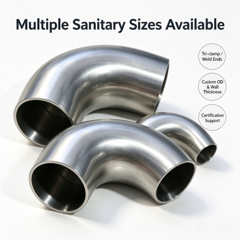 Gr2 Sanitary Titanium 180° Return Bend ASME BPE Mirror Polished